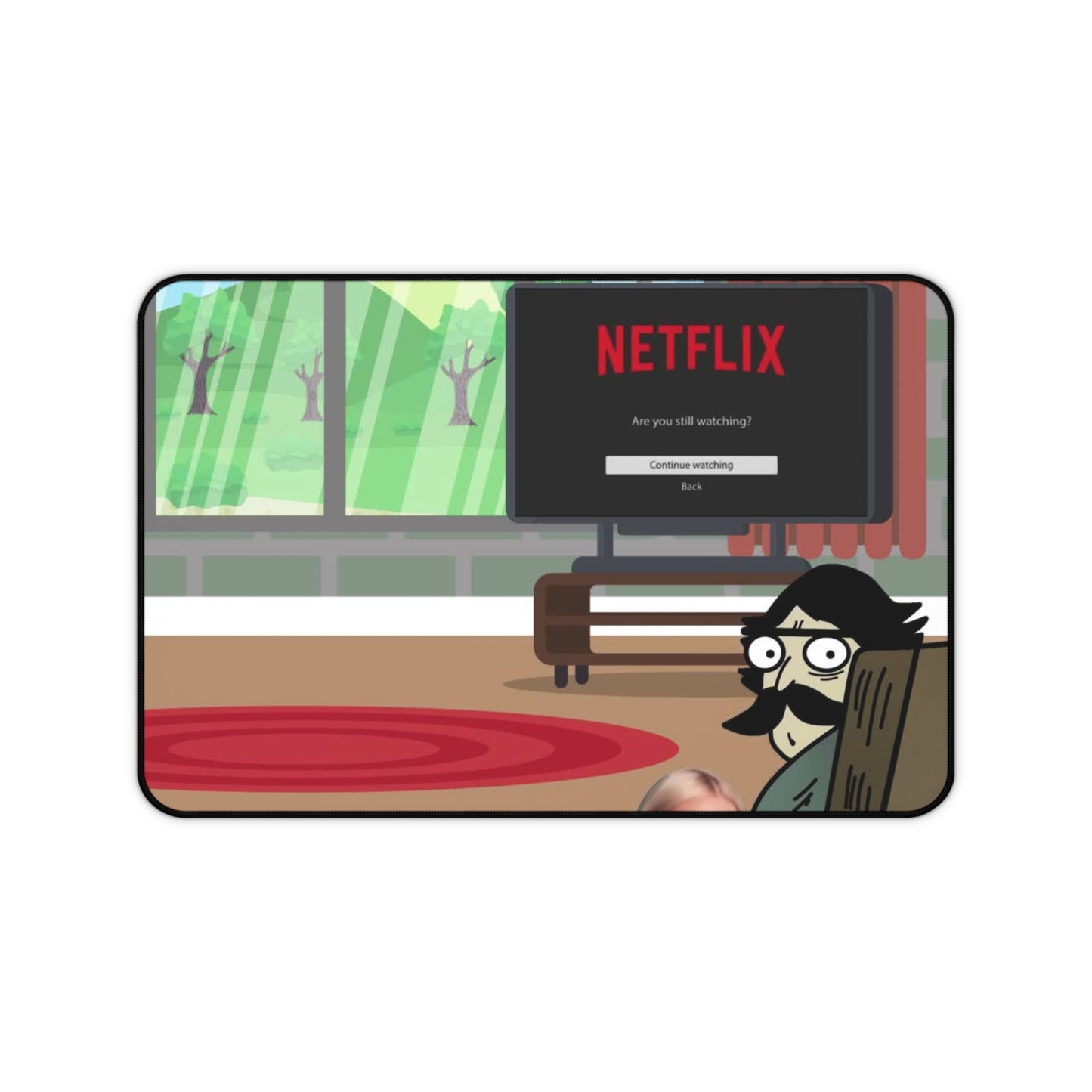 Mind Your Business Netflix & Chill Desk Mat – Funny Gaming Desk Mat by KlickieKeyz
