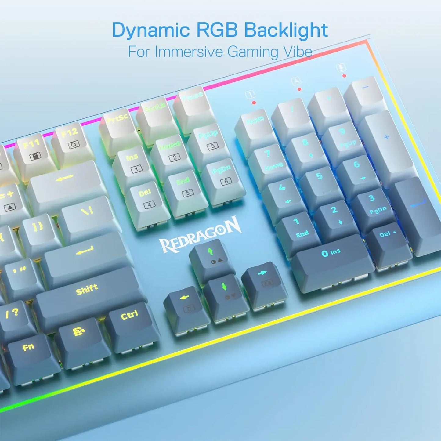 Redragon BLUESIREN K654 Wired RGB Mechanical Gaming Keyboard – full-size 104 key by Redragon hosted by Klickiekeyz
