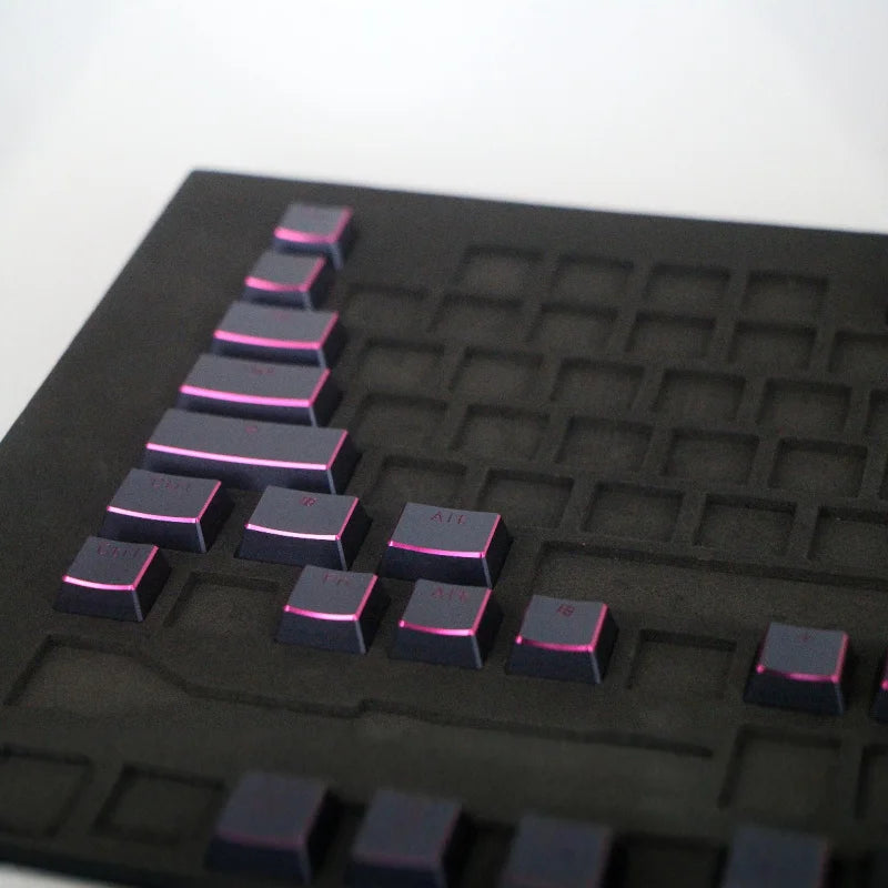Aluminum Alloy Keycaps Full Set Custom Metal Gloss Transparent Point Keycaps 108/87keys XDA Artisan Key Cap Mechanical Keyboard