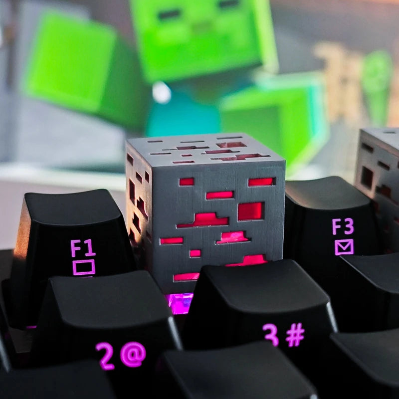 Minecraft Ore Block Keycaps by KlickieKeyz
