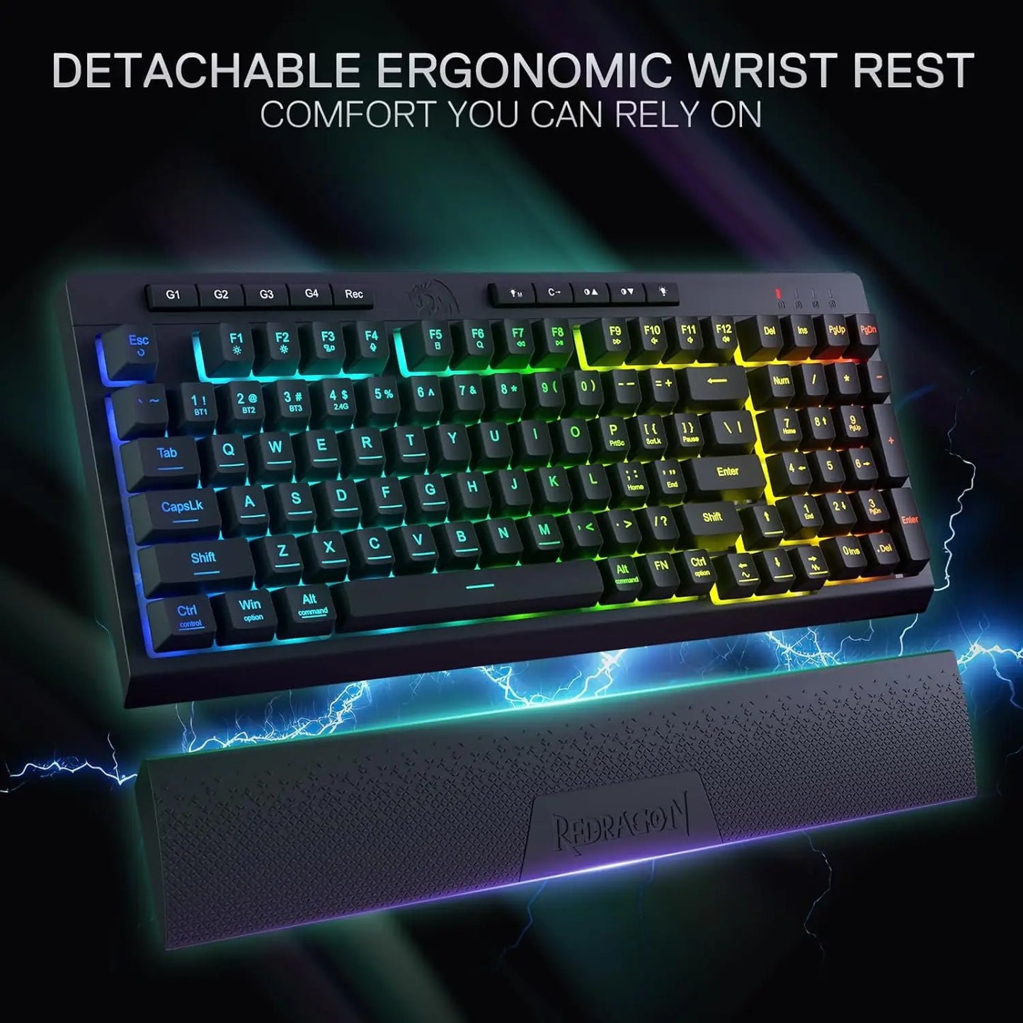 Redragon SHIVA K515 Wireless – Membrane Gaming Keyboard hosted by KlickieKeyz