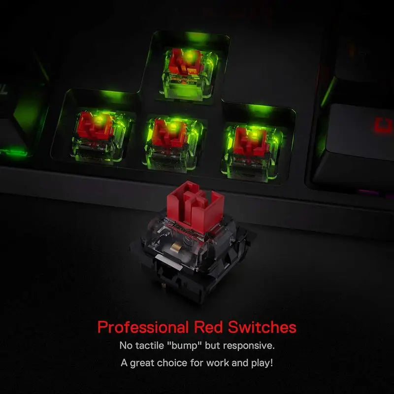 Redragon SURARA K582 Wired Mechanical Gaming Keyboard – Quiet Red Switches by Redragon | Hosted by KlickieKeyz