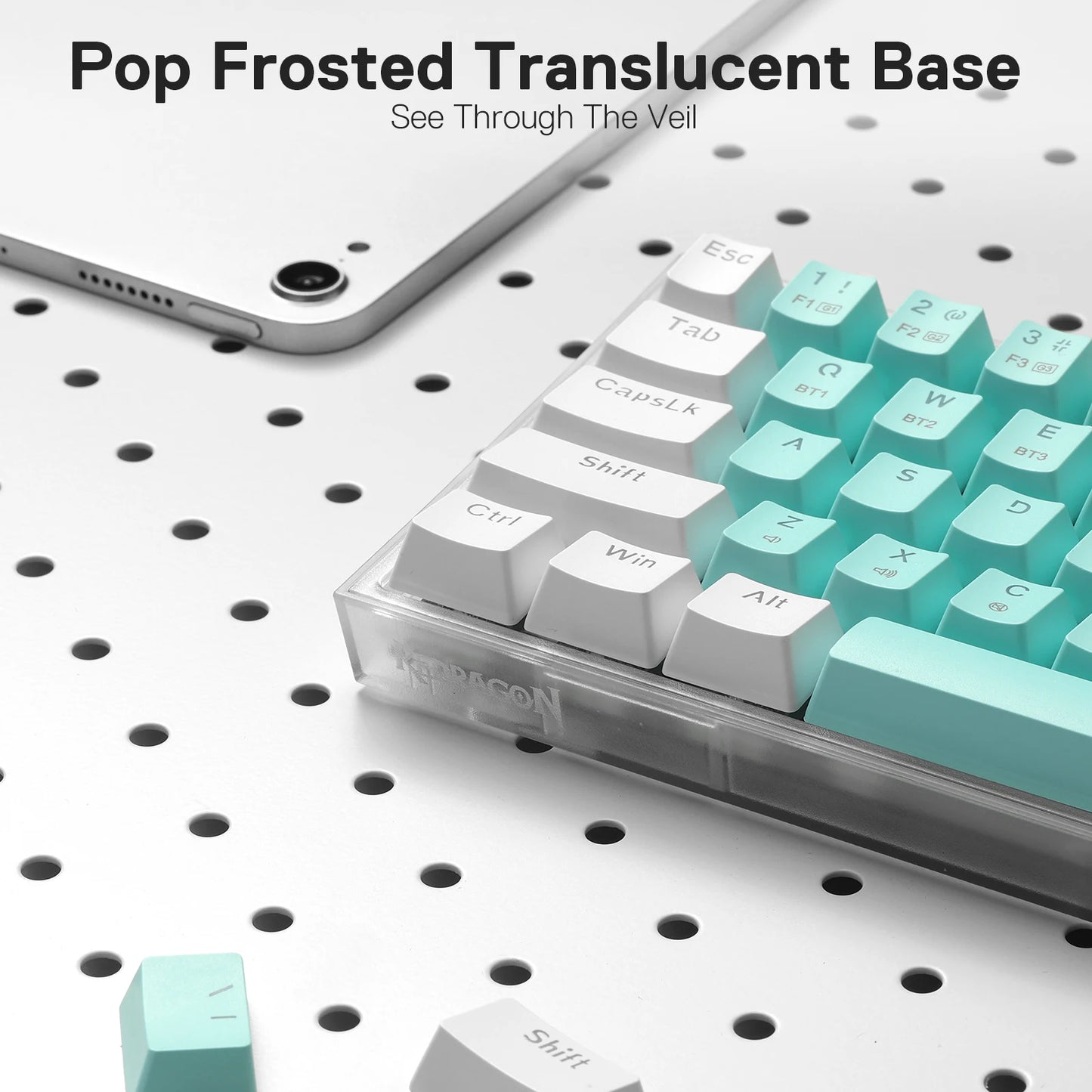 Redragon CASTOR K631 PRO – 65% Mint & White Wireless Keyboard hosted by KlickieKeyz
