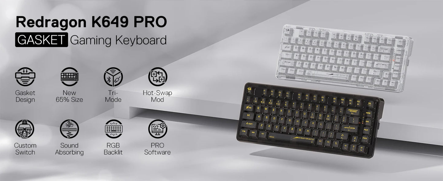 Redragon ELF PRO K649 – Wireless Transparent Keyboard hosted by KlickieKeyz