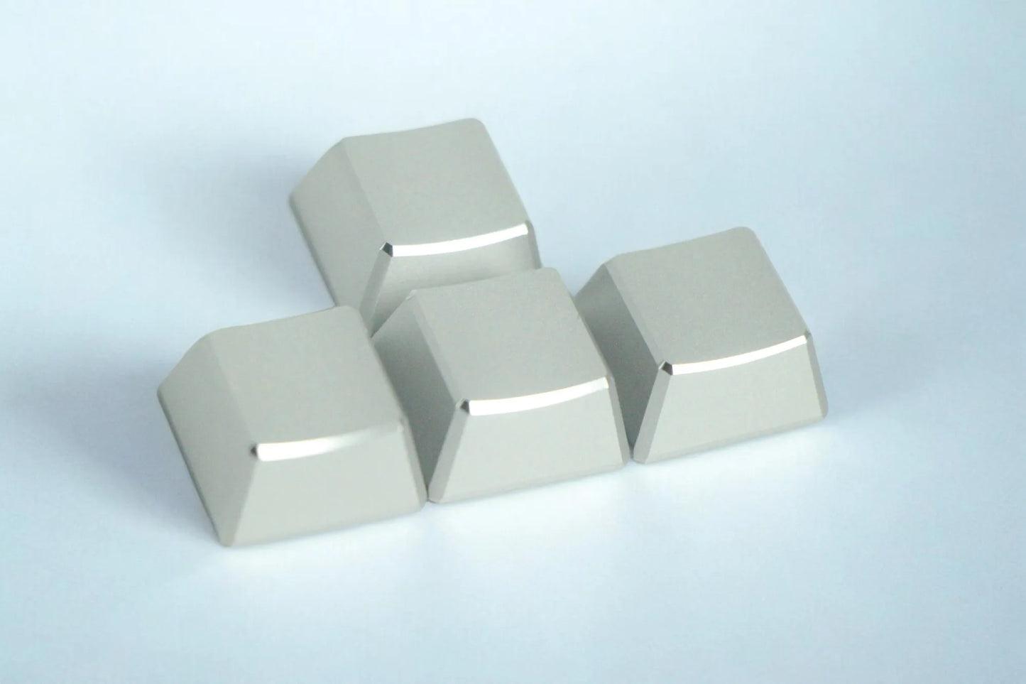 Aluminum Alloy Keycap Set 4-Pack Custom Metal Gloss Transparent Point Keycaps by KlickieKeyz