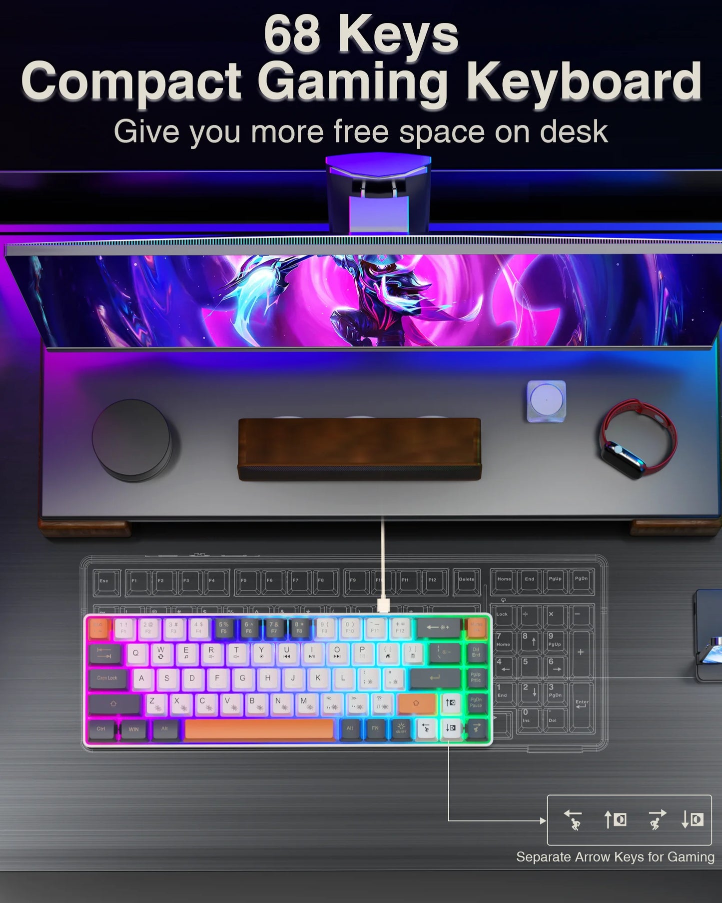 SOLAKAKA SK968 – 60% Compact Wired Keyboard hosted by KlickieKeyz