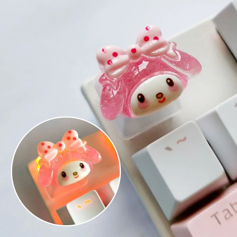Sanrio Character Artisan Keycaps – Handmade Resin Keycaps for Mechanical Keyboards by KlickieKeyz