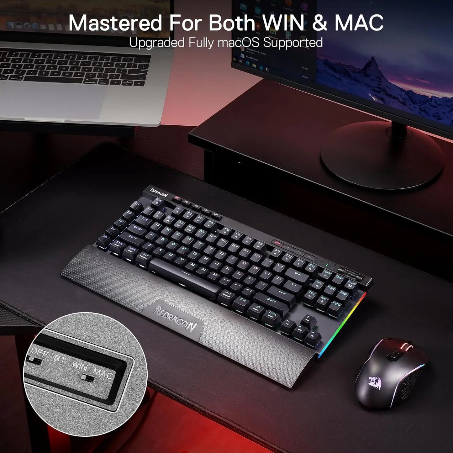 Redragon MAGIC-WAND K587 Pro TKL – Tenkeyless Mechanical Keyboard hosted by KlickieKeyz