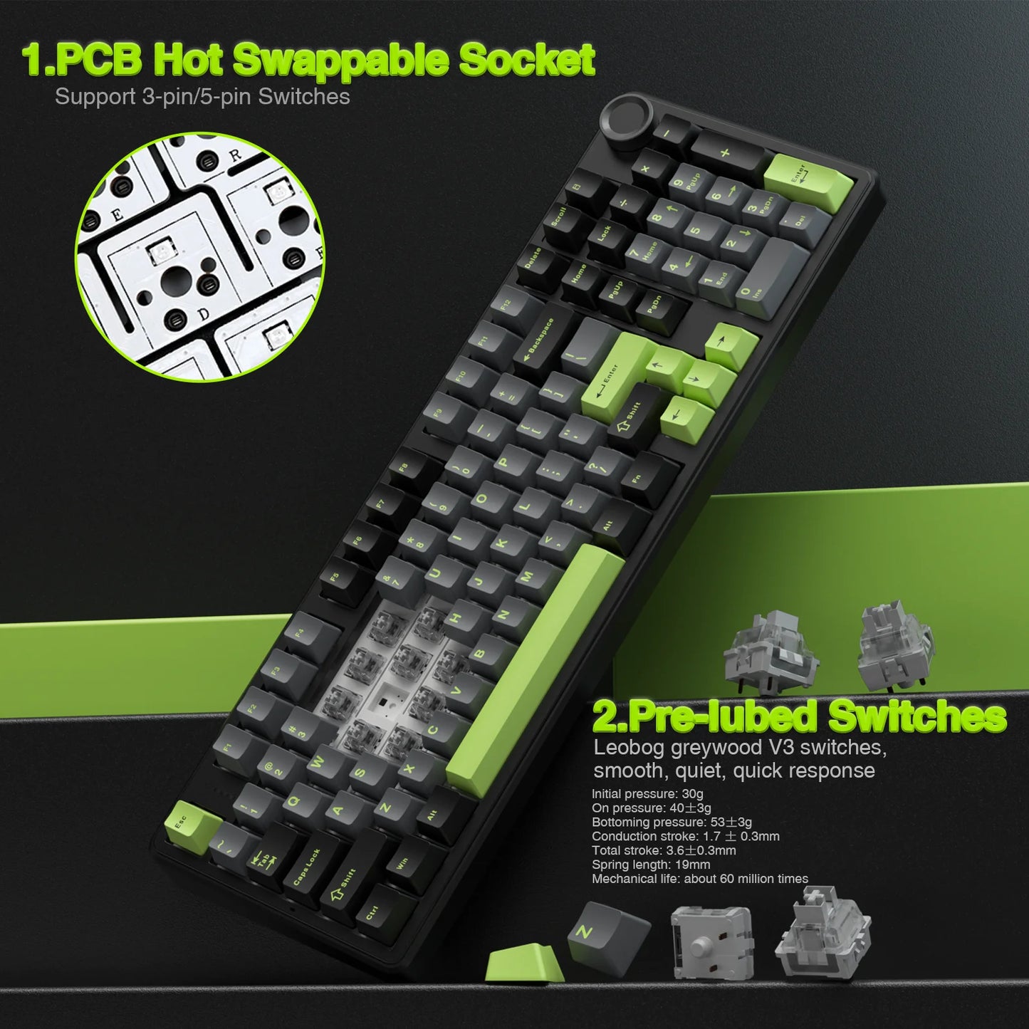 AULA F99 Pro Wireless Gaming Mechanical Keyboard – hosted by KlickieKeyz