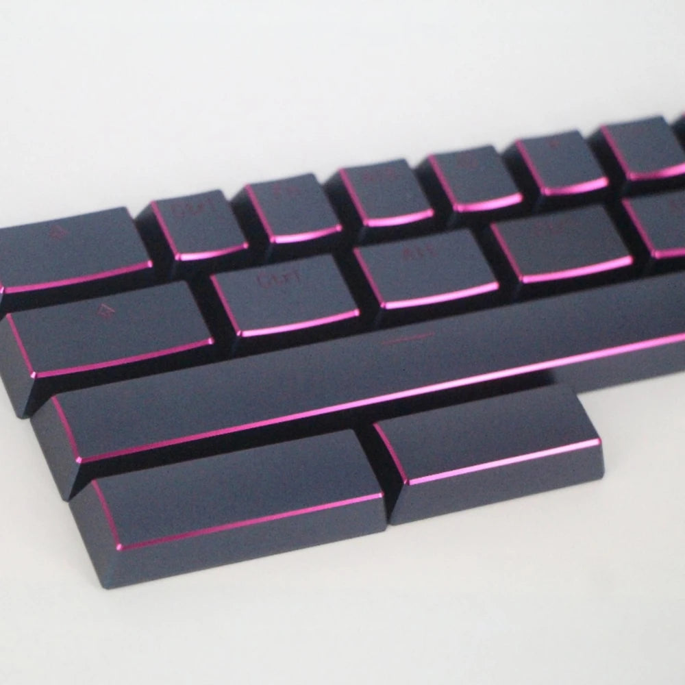 Aluminum Alloy Keycaps Full Set Custom Metal Gloss Transparent Point Keycaps 108/87keys XDA Artisan Key Cap Mechanical Keyboard