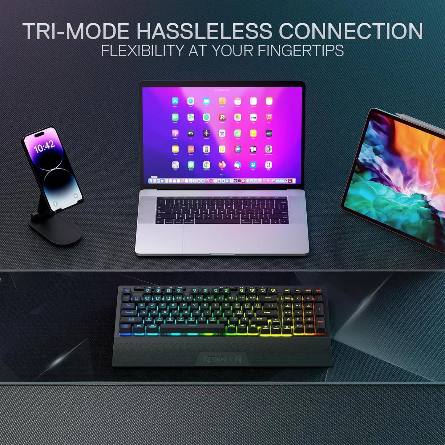 Redragon SHIVA K515 Wireless – Membrane Gaming Keyboard hosted by KlickieKeyz