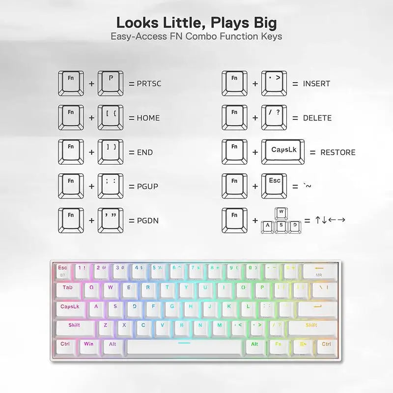 Redragon DRACONIC K530 PRO Wireless Mechanical Keyboard – by Redragon hosted by Klickiekeyz