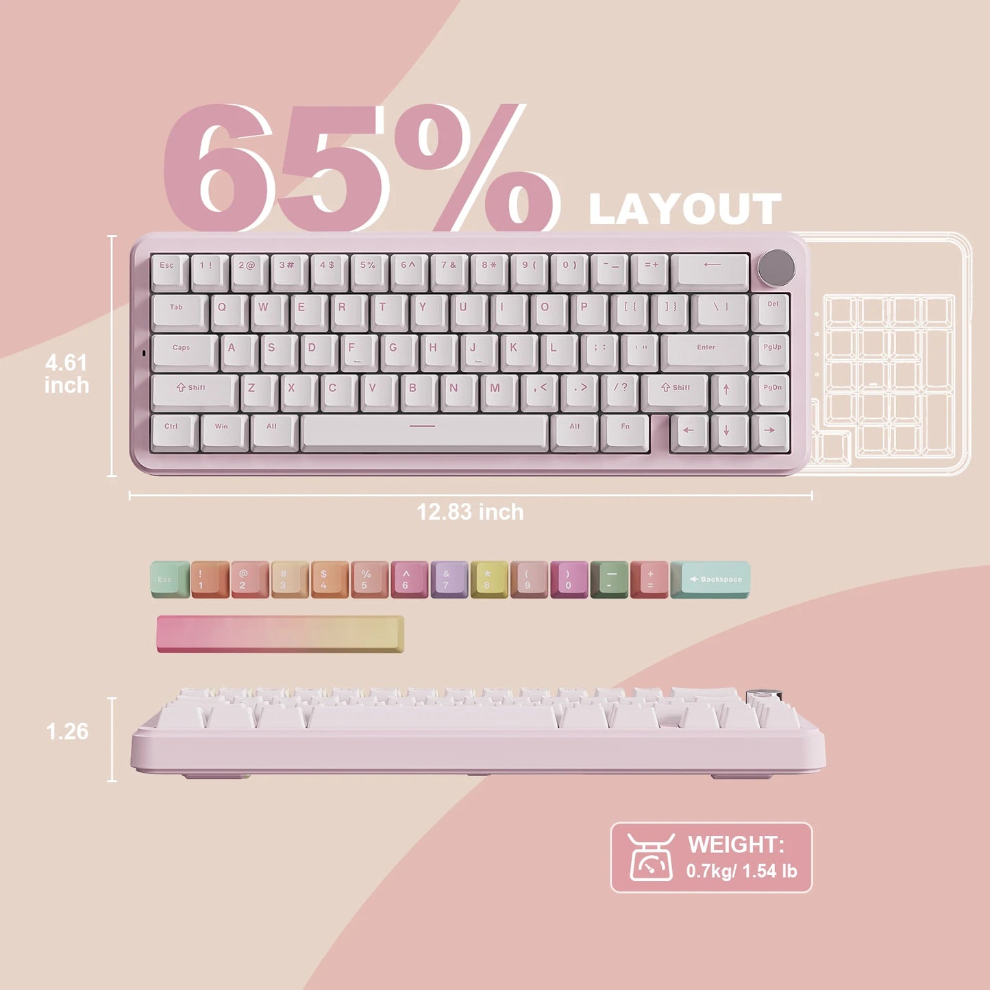YUNZII B68 Wireless Mechanical Gaming Keyboard – 65% Tri-Mode Gasket-Mounted Keyboard hosted by KlickieKeyz