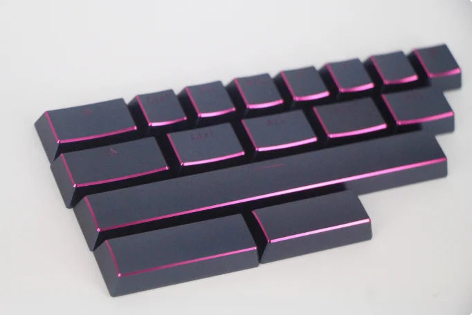 Aluminum Alloy Keycaps Full Set Custom Metal Gloss Transparent Point Keycaps 108/87keys XDA Artisan Key Cap Mechanical Keyboard