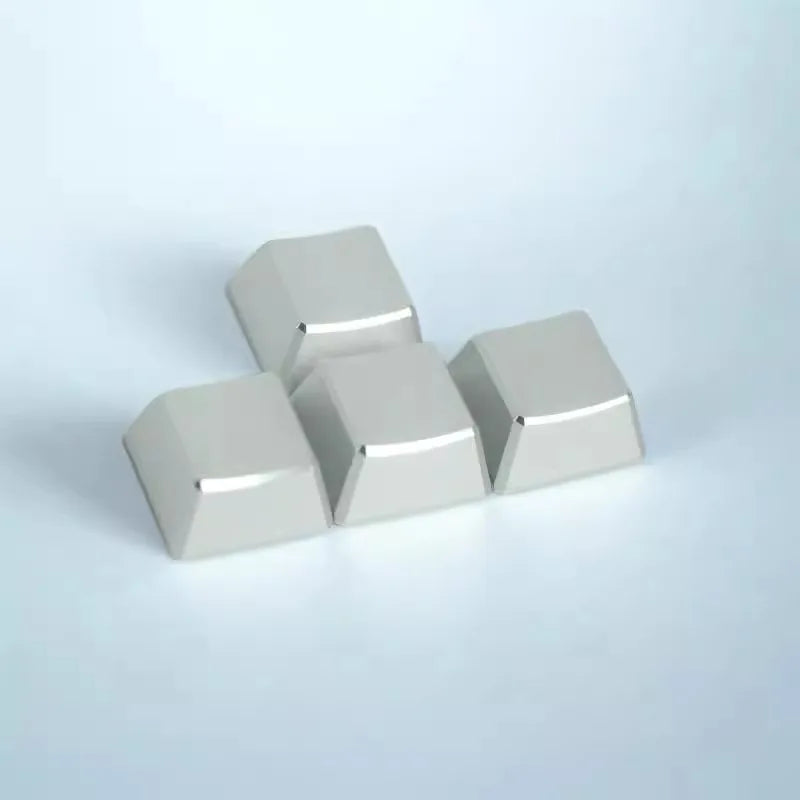 Aluminum Alloy Keycap Set 4-Pack Custom Metal Gloss Transparent Point Keycaps by KlickieKeyz