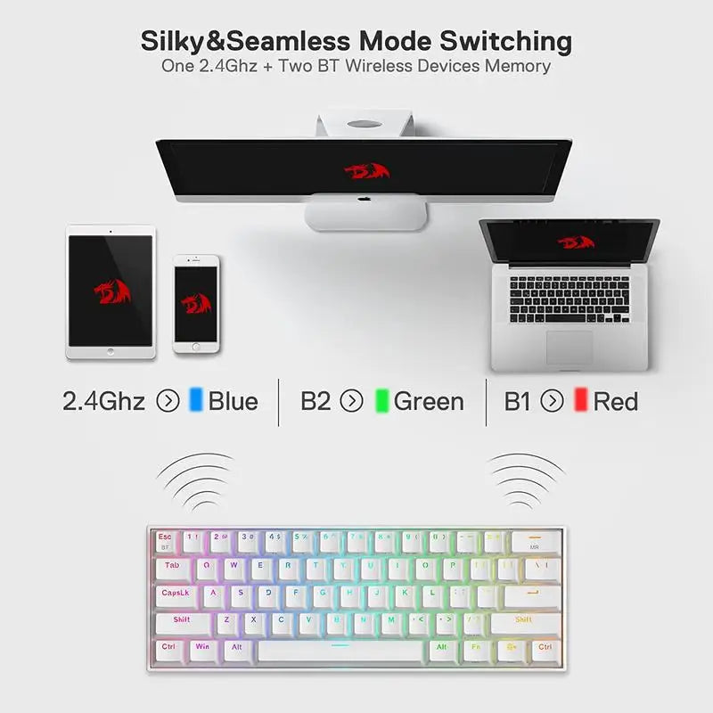 Redragon DRACONIC K530 PRO Wireless Mechanical Keyboard – by Redragon hosted by Klickiekeyz