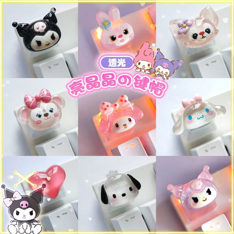 Sanrio Character Artisan Keycaps – Handmade Resin Keycaps for Mechanical Keyboards by KlickieKeyz