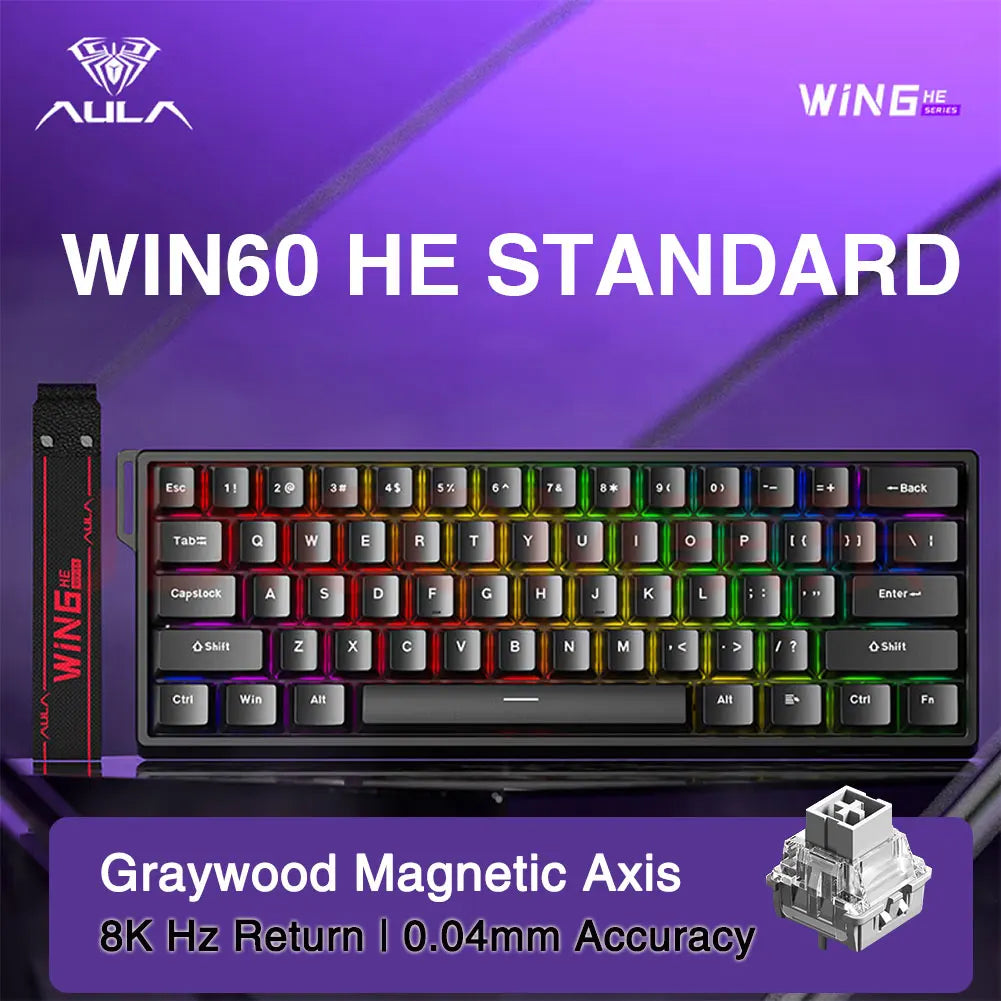 AULA WIN60 / WIN68 HE Esports Magnetic Switch Keyboard – Rapid Trigger 8K Return hosted by KlickieKeyz