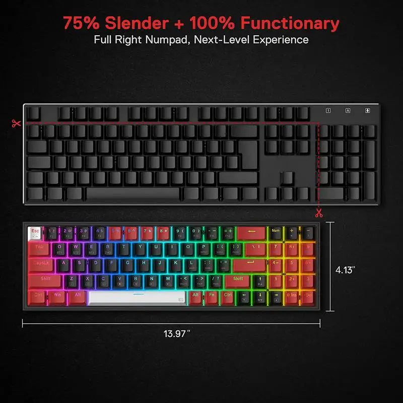 Redragon POLLUX K628 PRO – 75% Wireless Gaming Keyboard hosted by Klickiekeyz