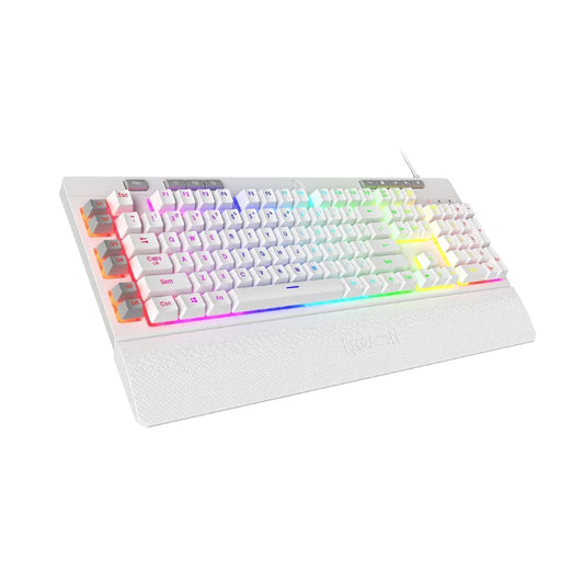 Redragon Shiva K512 RGB Backlit WHITE Membrane or Black Gaming Keyboard by Redragon | Hosted by KlickieKeyz