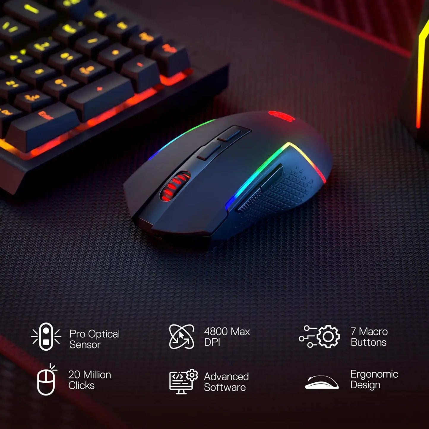 Redragon RYLO PRO S142 – Membrane Gaming Keyboard & Mouse Tri-Mode Combo hosted by KlickieKeyz