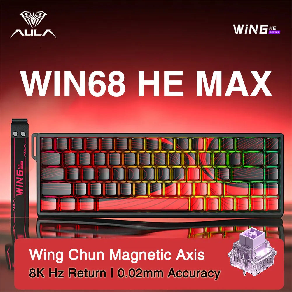 AULA WIN60 / WIN68 HE Esports Magnetic Switch Keyboard – Rapid Trigger 8K Return hosted by KlickieKeyz