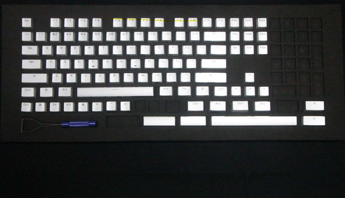 Aluminum Alloy Keycaps Full Set Custom Metal Gloss Transparent Point Keycaps 108/87keys XDA Artisan Key Cap Mechanical Keyboard