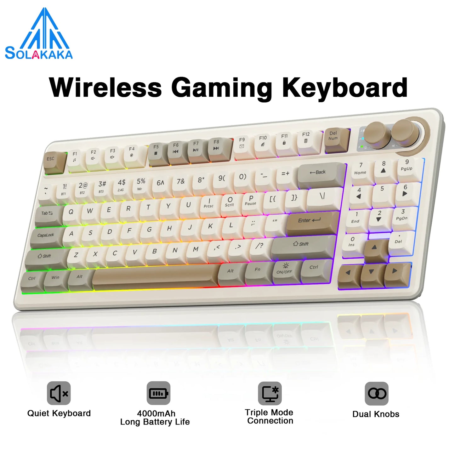 SOLAKAKA SK90 – Tri-Mode Wireless Ergonomic Keyboard hosted by KlickieKeyz