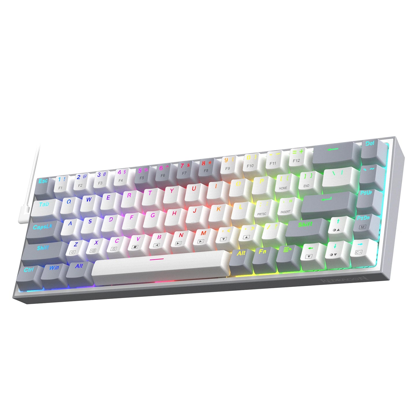 Redragon CASTOR K631 Grey – 65% Wired RGB Gaming Keyboard hosted by Klickiekeyz