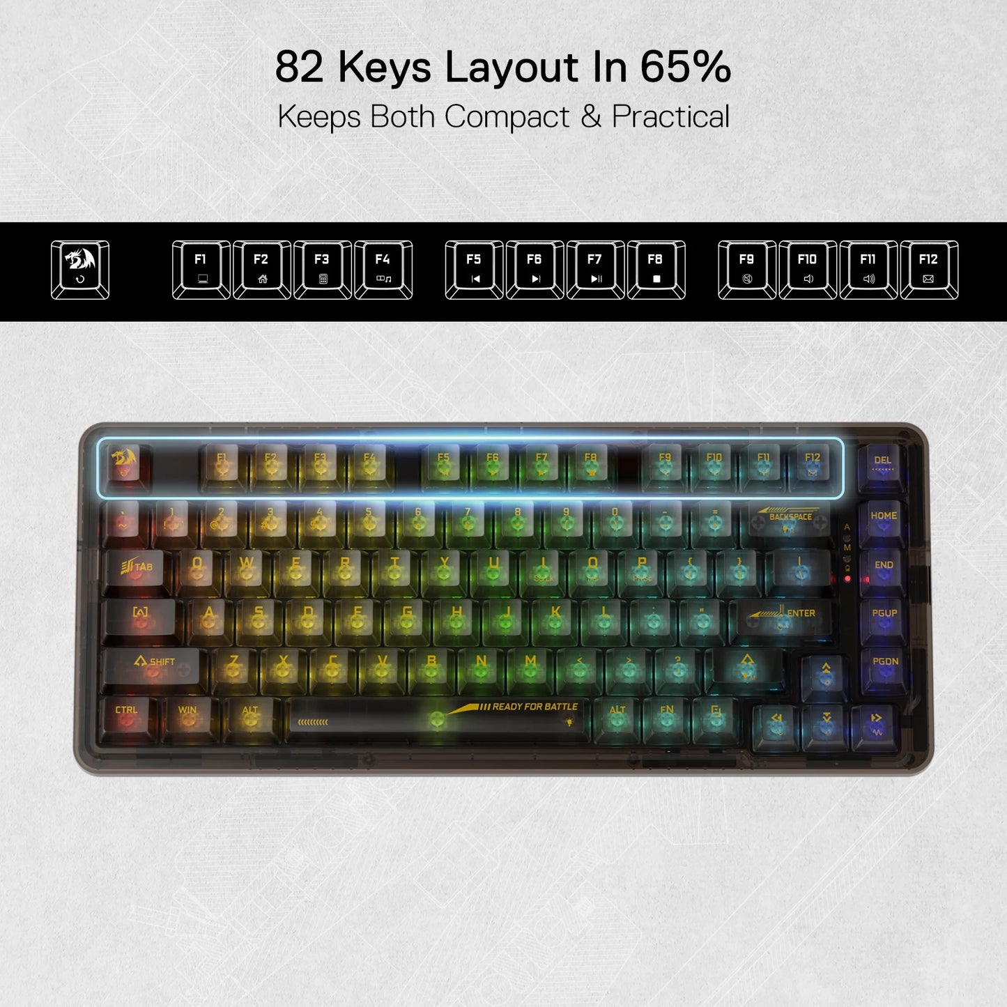 Redragon ELF PRO K649 – Wireless Transparent Keyboard hosted by KlickieKeyz