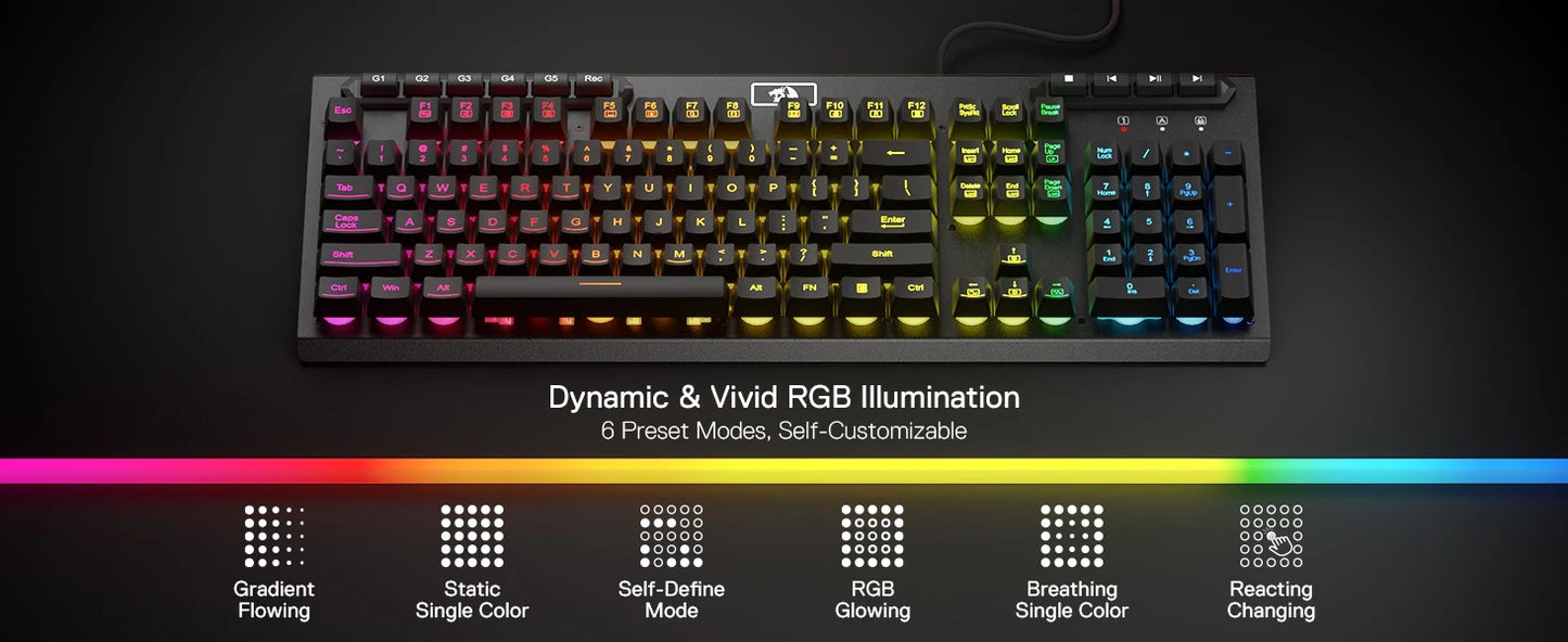 Redragon ADITYA K513 – Membrane Gaming Keyboard hosted by KlickieKeyz