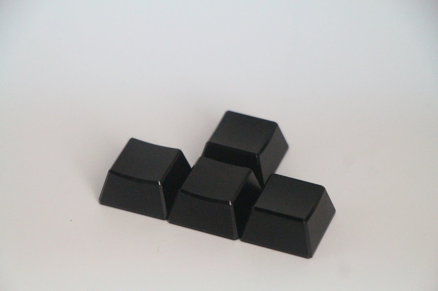 Aluminum Alloy Keycap Set 4-Pack Custom Metal Gloss Transparent Point Keycaps by KlickieKeyz