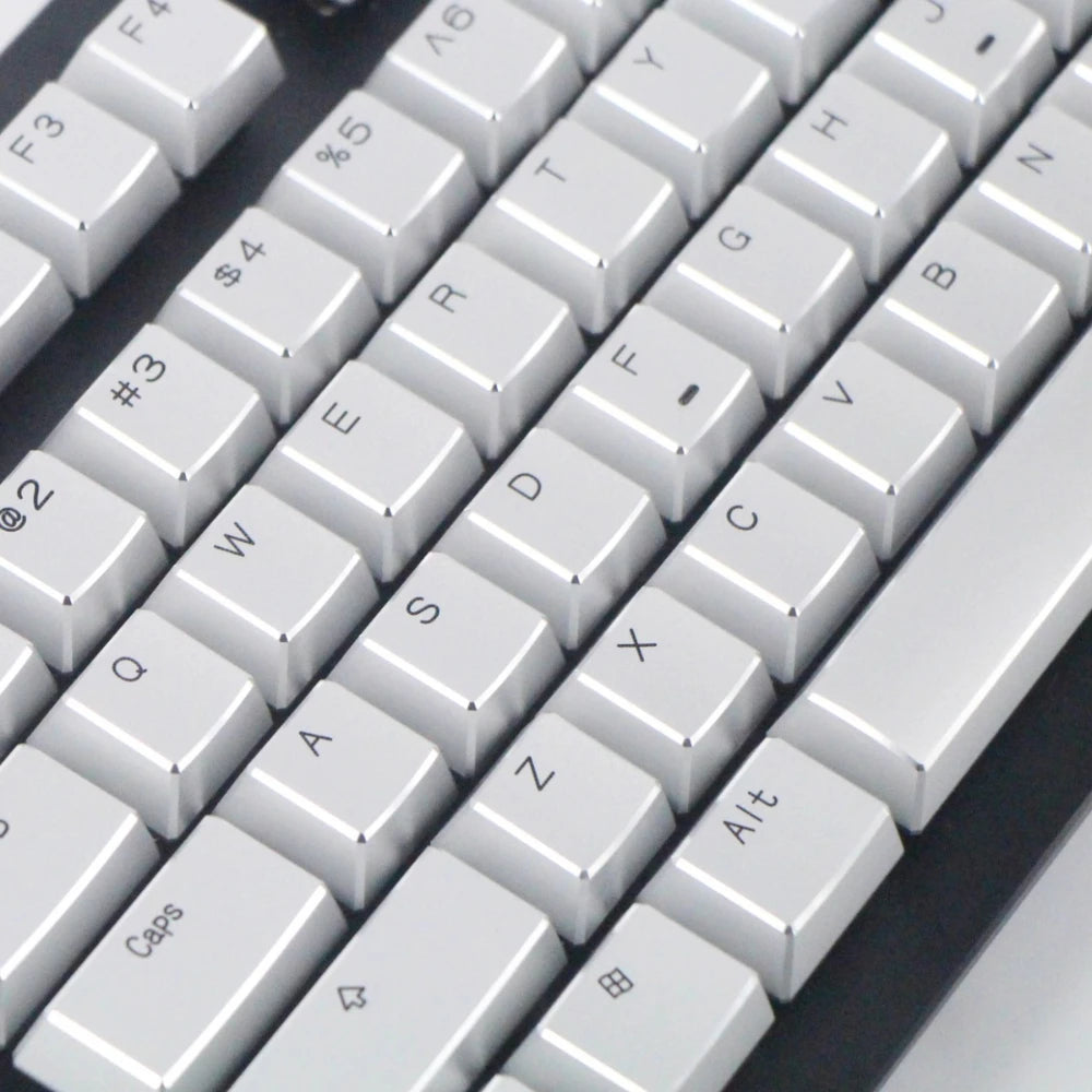 Aluminum Alloy Keycaps Full Set Custom Metal Gloss Transparent Point Keycaps 108/87keys XDA Artisan Key Cap Mechanical Keyboard