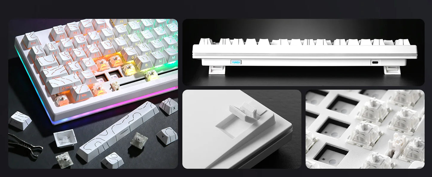 YUNZII RT80 Hall Effect 8K Rapid Trigger Mechanical Gaming Keyboard – 82-Key Wireless Adjustable Actuation Magnetic Hot-Swap Keeb hosted by KlickieKeyz