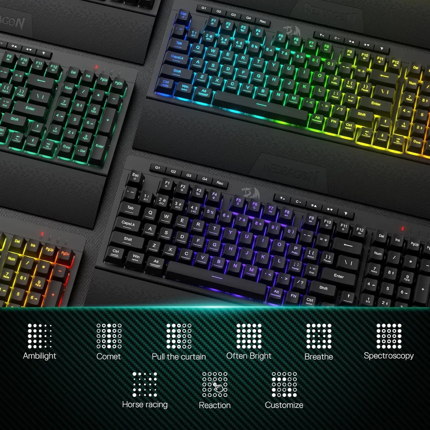 Redragon SHIVA K515 Wireless – Membrane Gaming Keyboard hosted by KlickieKeyz