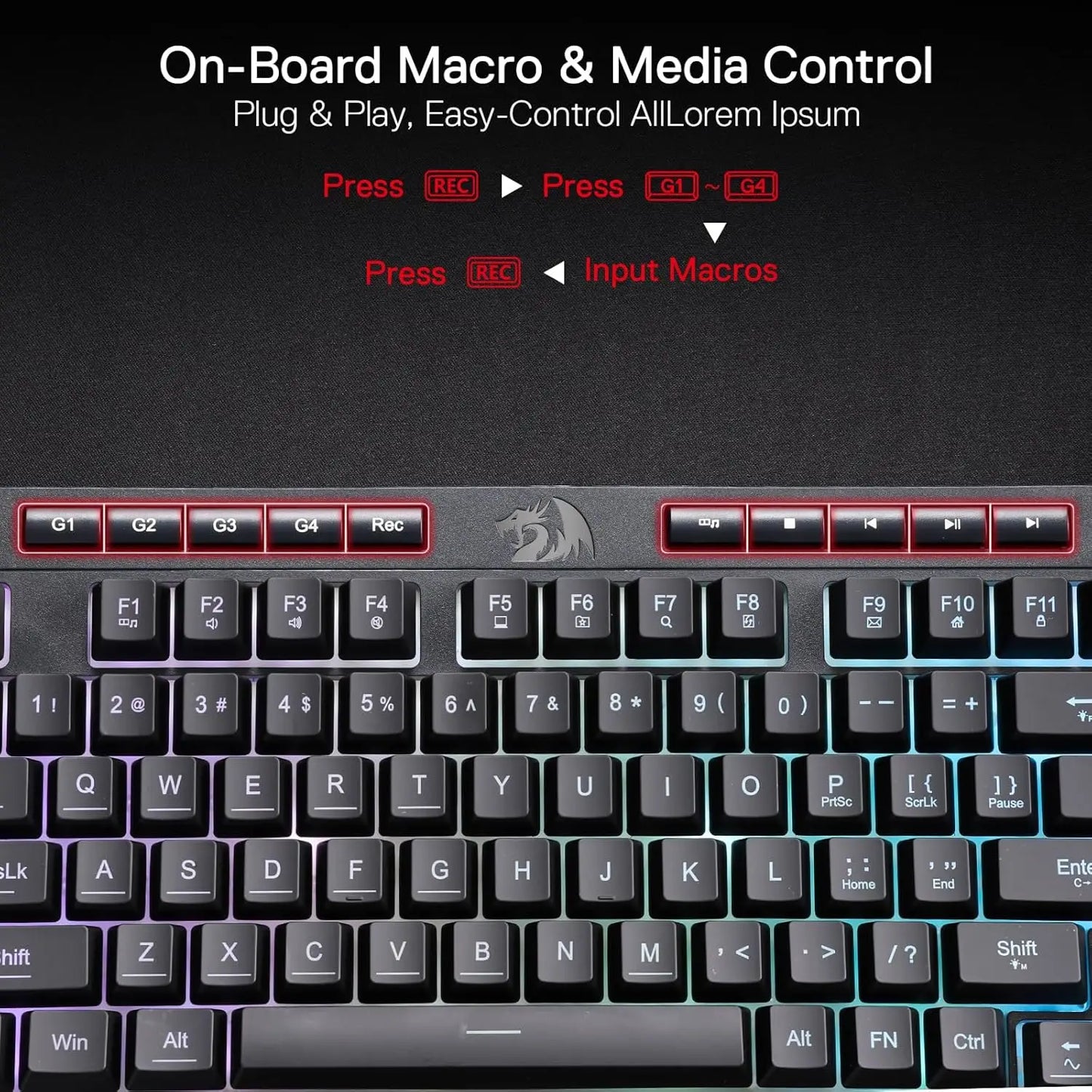 Redragon SHIVA K515 Wired – Membrane Gaming Keyboard hosted by KlickieKeyz