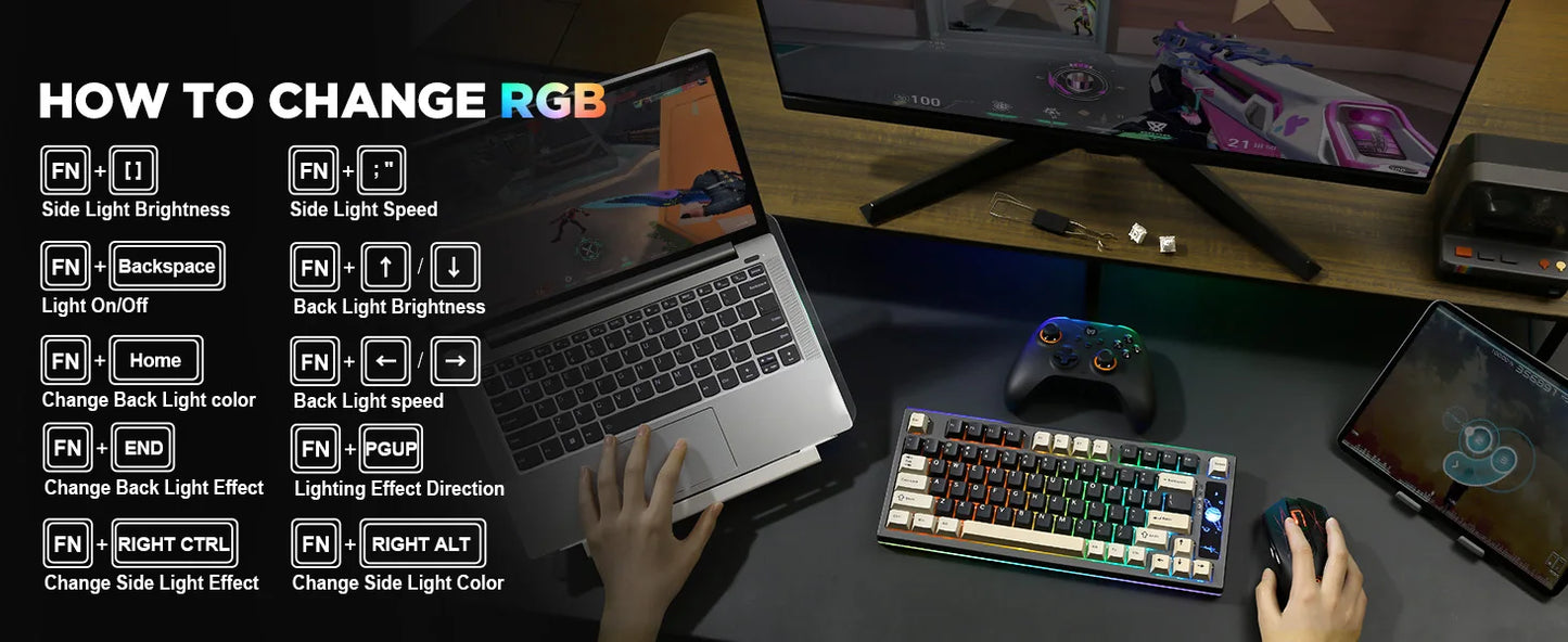 YUNZII RT80 Hall Effect 8K Rapid Trigger Mechanical Gaming Keyboard – 82-Key Wireless Adjustable Actuation Magnetic Hot-Swap Keeb hosted by KlickieKeyz