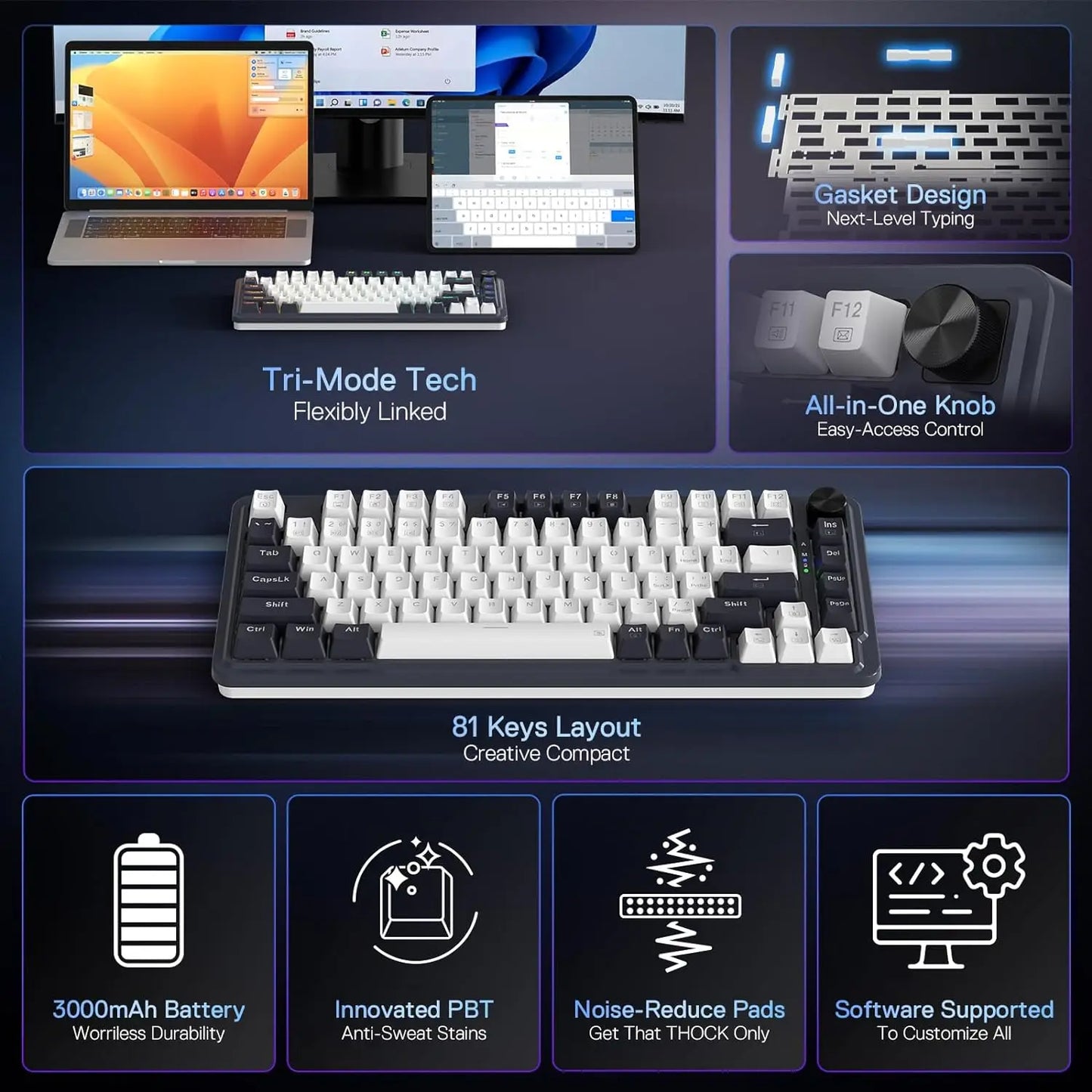 Redragon UCAL K673 PRO 75% Compact Mechanical Gaming Keyboard by Redragon | Hosted by KlickieKeyz