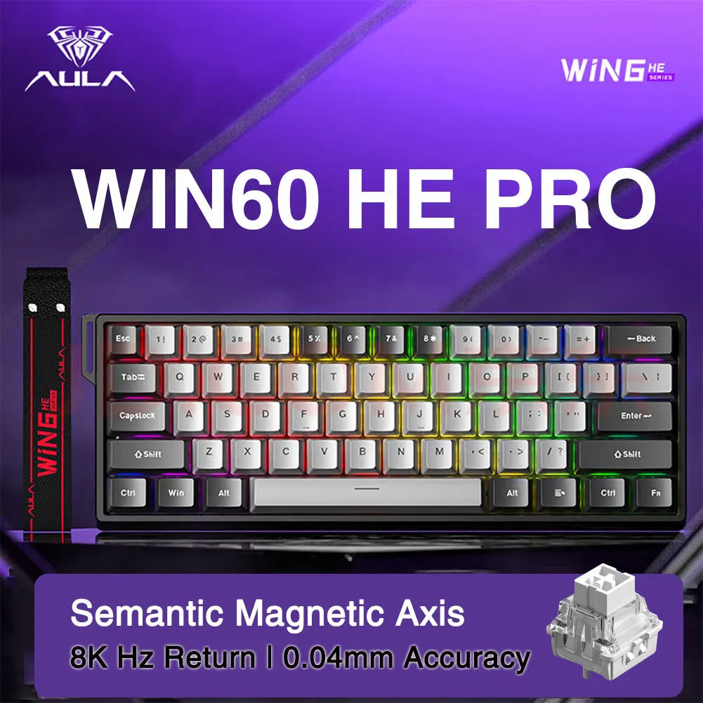AULA WIN60 / WIN68 HE Esports Magnetic Switch Keyboard – Rapid Trigger 8K Return hosted by KlickieKeyz