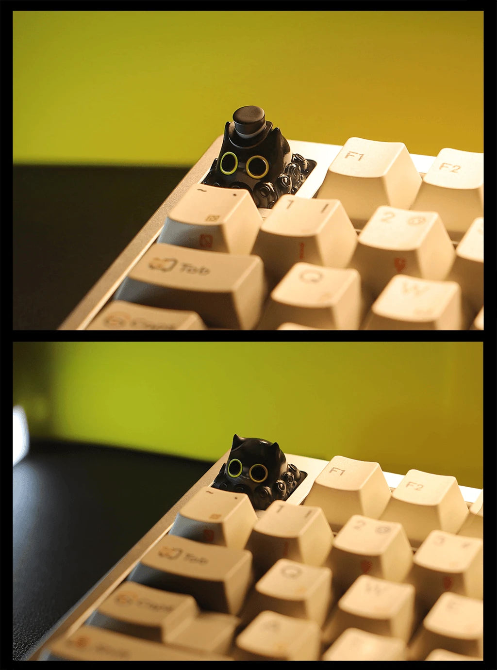 Black Cat ESC Keycap by KlickieKeyz