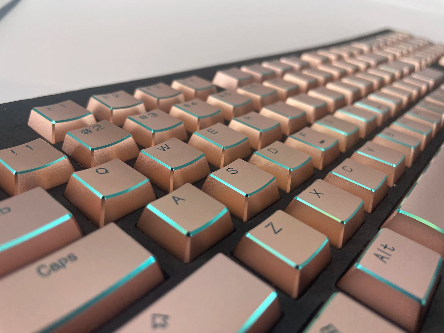 Aluminum Alloy Keycaps Full Set Custom Metal Gloss Transparent Point Keycaps 108/87keys XDA Artisan Key Cap Mechanical Keyboard