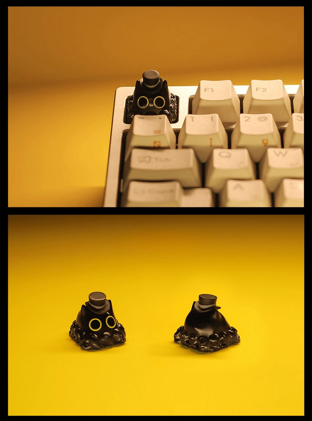 Black Cat ESC Keycap by KlickieKeyz