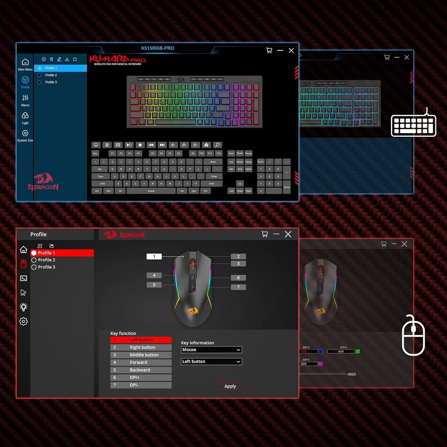Redragon RYLO PRO S142 – Membrane Gaming Keyboard & Mouse Tri-Mode Combo hosted by KlickieKeyz