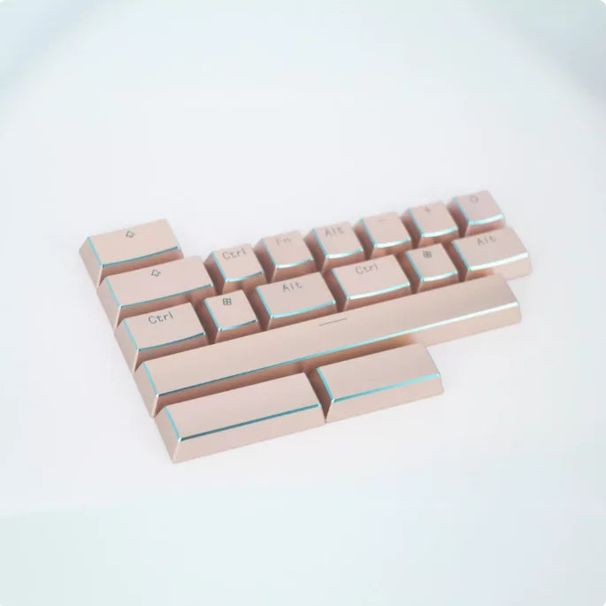 Aluminum Alloy Keycaps Full Set Custom Metal Gloss Transparent Point Keycaps 108/87keys XDA Artisan Key Cap Mechanical Keyboard
