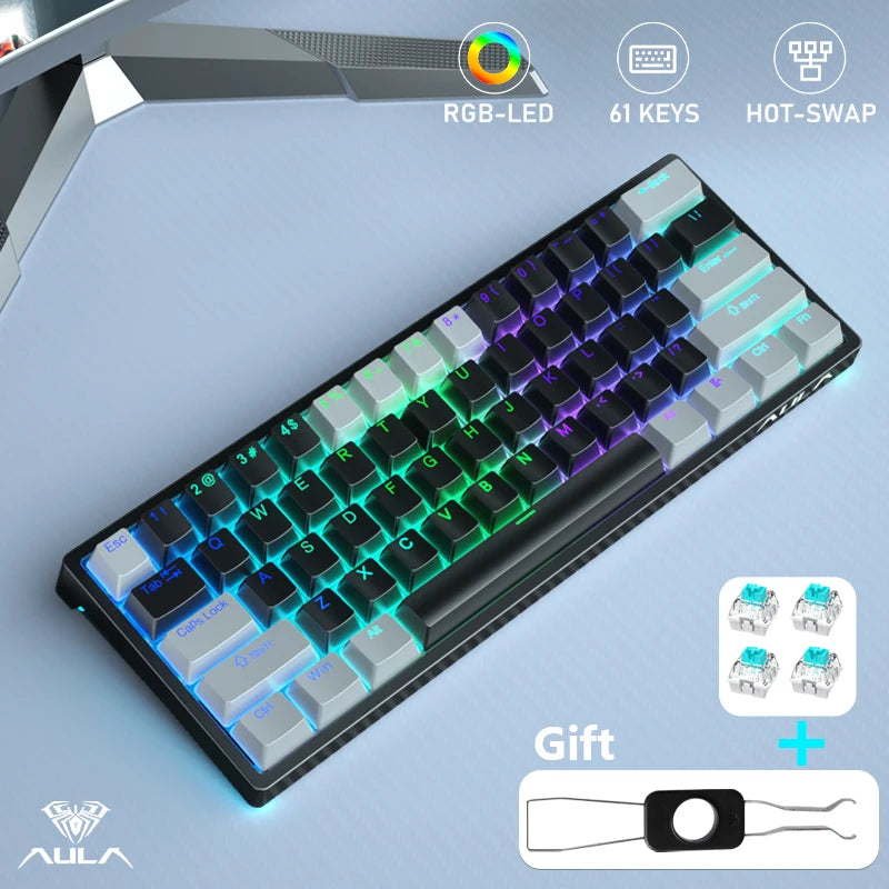 AULA F3261 – 60% Wired Mechanical Keyboard hosted by KlickieKeyz