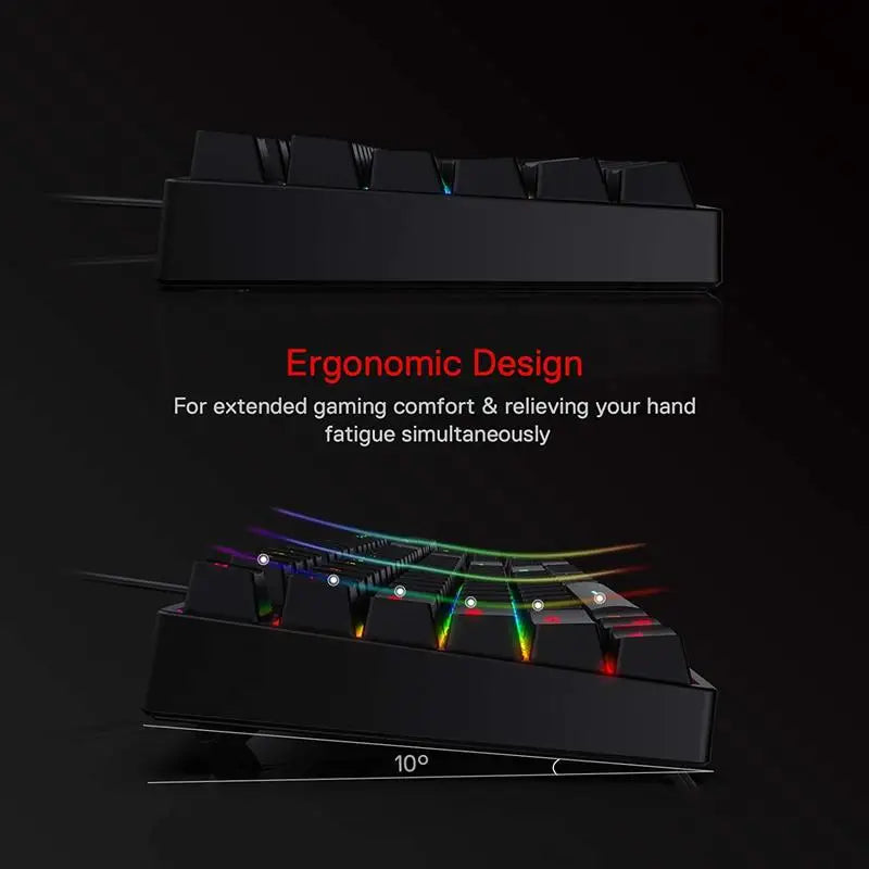 Redragon SURARA K582 Wired Mechanical Gaming Keyboard – Quiet Red Switches by Redragon | Hosted by KlickieKeyz