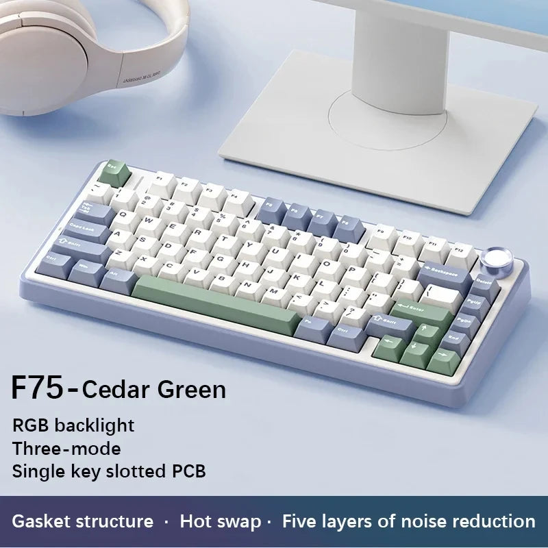 AULA EPOMAKER F75 – 2.4G Wireless/Bluetooth/Wired Gaming Mechanical Keyboard hosted by KlickieKeyz