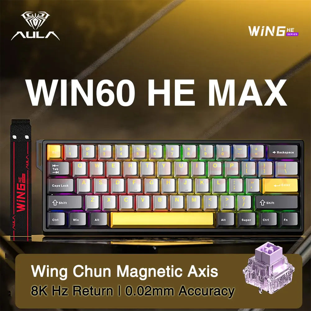 AULA WIN60 / WIN68 HE Esports Magnetic Switch Keyboard – Rapid Trigger 8K Return hosted by KlickieKeyz