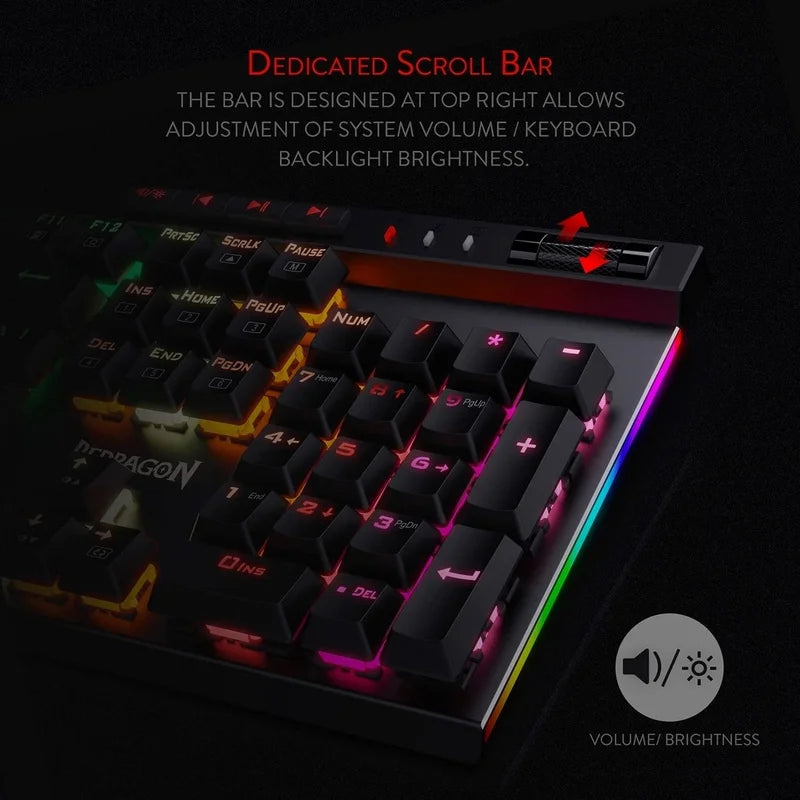 Redragon VATA K580 RGB Mechanical Gaming Keyboard – Redragon | Hosted by KlickieKeyz