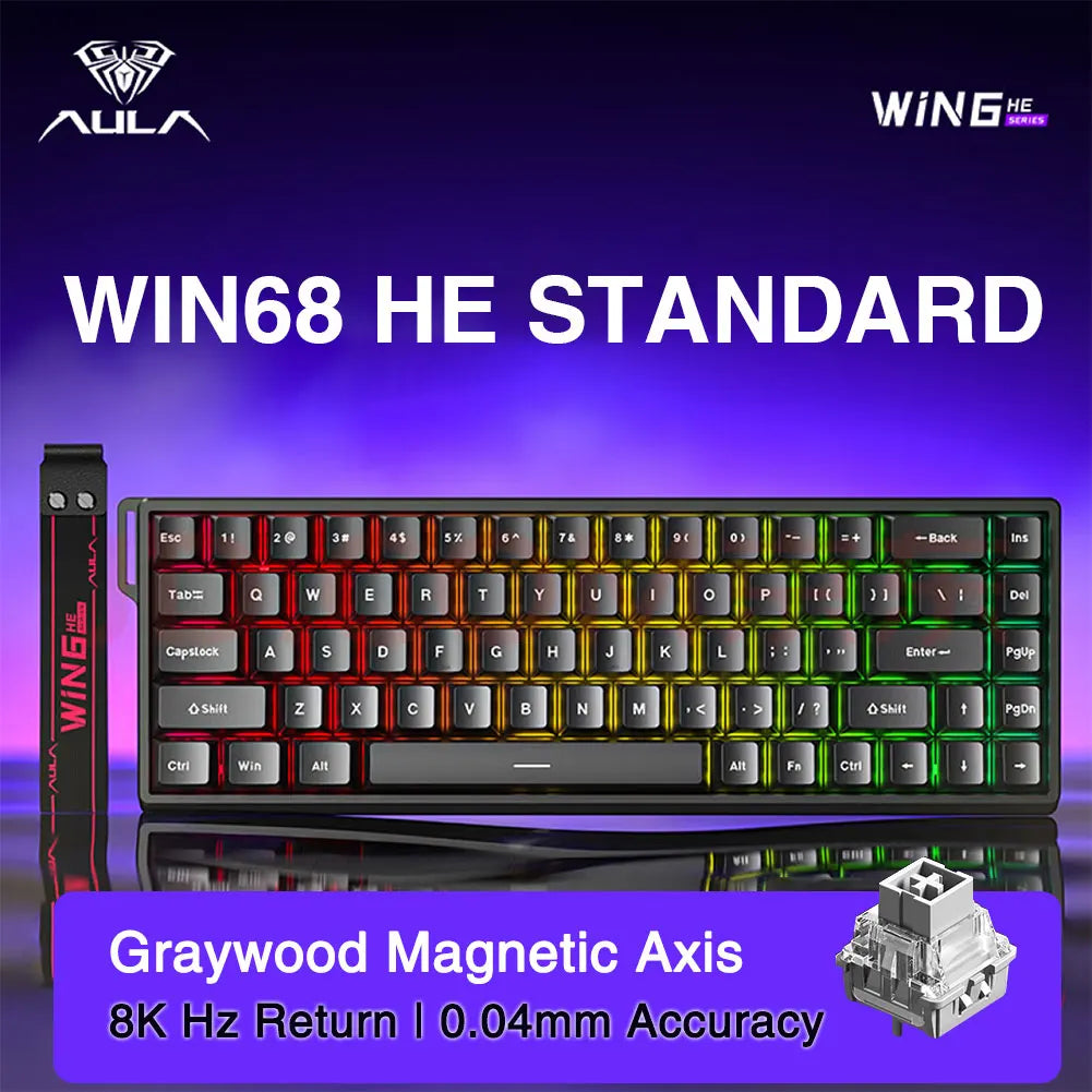AULA WIN60 / WIN68 HE Esports Magnetic Switch Keyboard – Rapid Trigger 8K Return hosted by KlickieKeyz